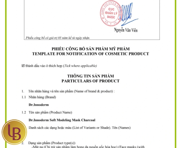Mặt Nạ Bột Than Hoạt Tính – Dr.Innoderm Soft Modeling Mask Charcoal