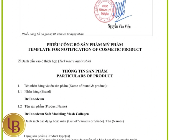 Mặt Nạ Bột Collagen – Dr.Innoderm Soft Modeling Mask Collagen
