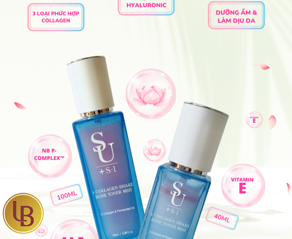 3 COLLAGEN SHAKE ROSE TONER MIST  - SKIN SU+ VIỆT NAM