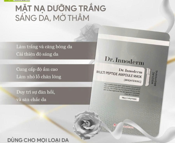 [Dr.Innoderm]_Mặt Nạ Dưỡng Trắng Da_Multi Peptide Ampoule Mask_Sản phẩm chính hãng_Xuất VAT 100%