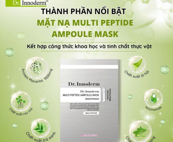 [Dr.Innoderm]_Mặt Nạ Dưỡng Trắng Da_Multi Peptide Ampoule Mask_Sản phẩm chính hãng_Xuất VAT 100%