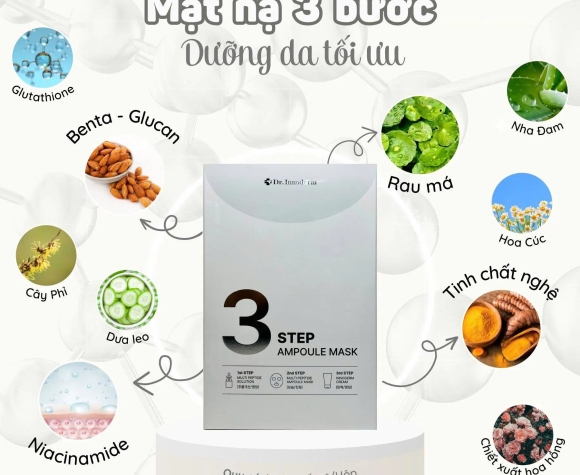 [Dr.Innoderm]_Mặt nạ dưỡng da 3 bước_3 Step Ampoule Mask_Sản phẩm chính hãng_Xuất VAT 100%