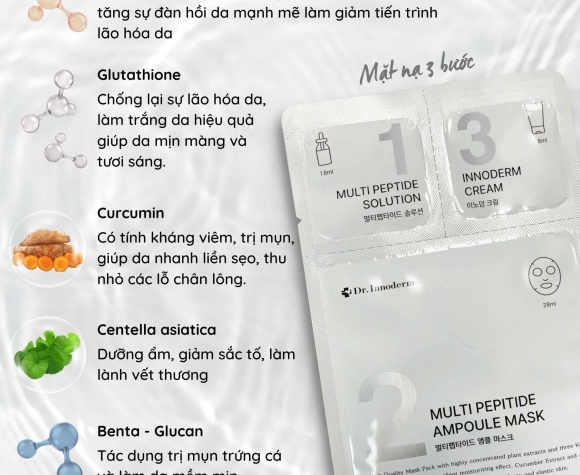 [Dr.Innoderm]_Mặt nạ dưỡng da 3 bước_3 Step Ampoule Mask_Sản phẩm chính hãng_Xuất VAT 100%