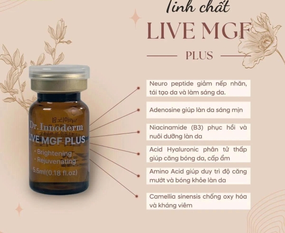 [Dr.Innoderm]_Dưỡng chất làm trắng, căng bóng Live MGF Plus_Sản phẩm chính hãng_Xuất VAT 100%