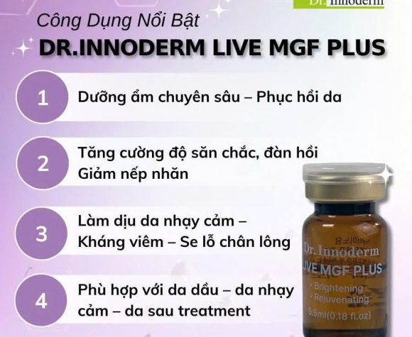 [Dr.Innoderm]_Dưỡng chất làm trắng, căng bóng Live MGF Plus_Sản phẩm chính hãng_Xuất VAT 100%