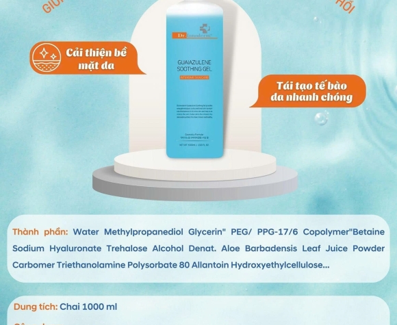 [Dr.Innoderm]_Gel dưỡng da chuyên sâu_Guaiazulene Soothing Gel_Sản phẩm chính hãng_Xuất VAT 100%