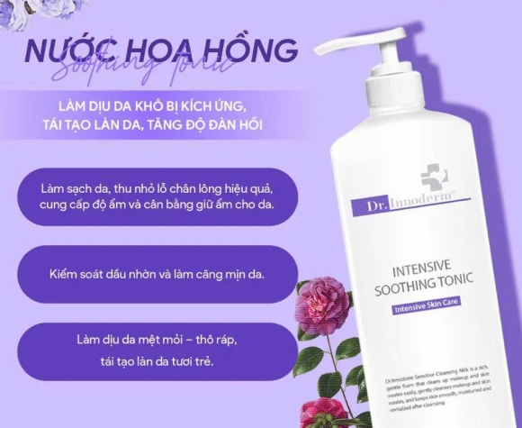 [Dr.Innoderm]_Nước Hoa Hồng_Intensive Soothing Tonic_Sản phẩm chính hãng_Xuất VAT 100%