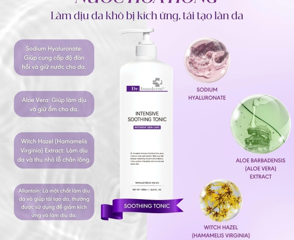 [Dr.Innoderm]_Nước Hoa Hồng_Intensive Soothing Tonic_Sản phẩm chính hãng_Xuất VAT 100%