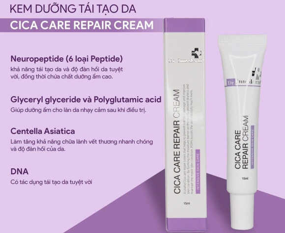 [Dr.Innoderm]_Kem Dưỡng Nâng Cơ, Giảm Nhăn_Cica Care Repair Cream_Sản phẩm chính hãng_Xuất VAT 100%