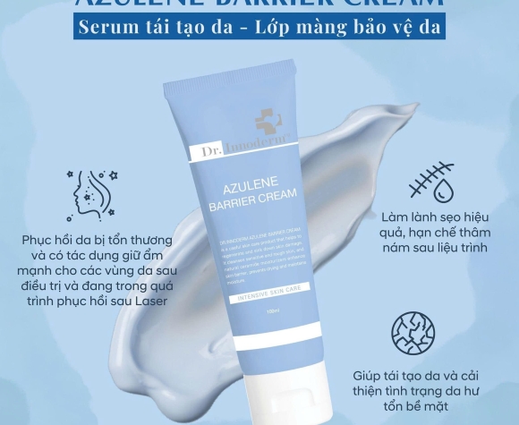 [Dr.Innoderm]_Kem Serum Tái Tạo Da_AZULENE BARRIER CREAM_Sản phẩm chính hãng_Xuất VAT 100%