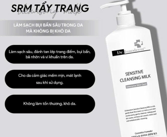 [Dr.Innoderm]_Sữa Rửa Mặt_Sensitive Cleansing Milk_Sản phẩm chính hãng_Xuất VAT 100%